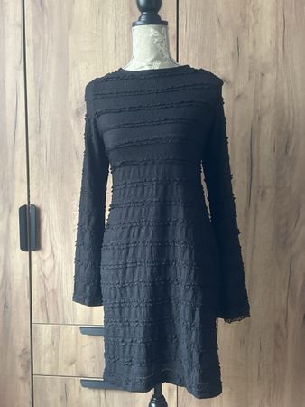 Schickes, kurzes, schwarzes Kleid mit offenem Rücken Gr. XL