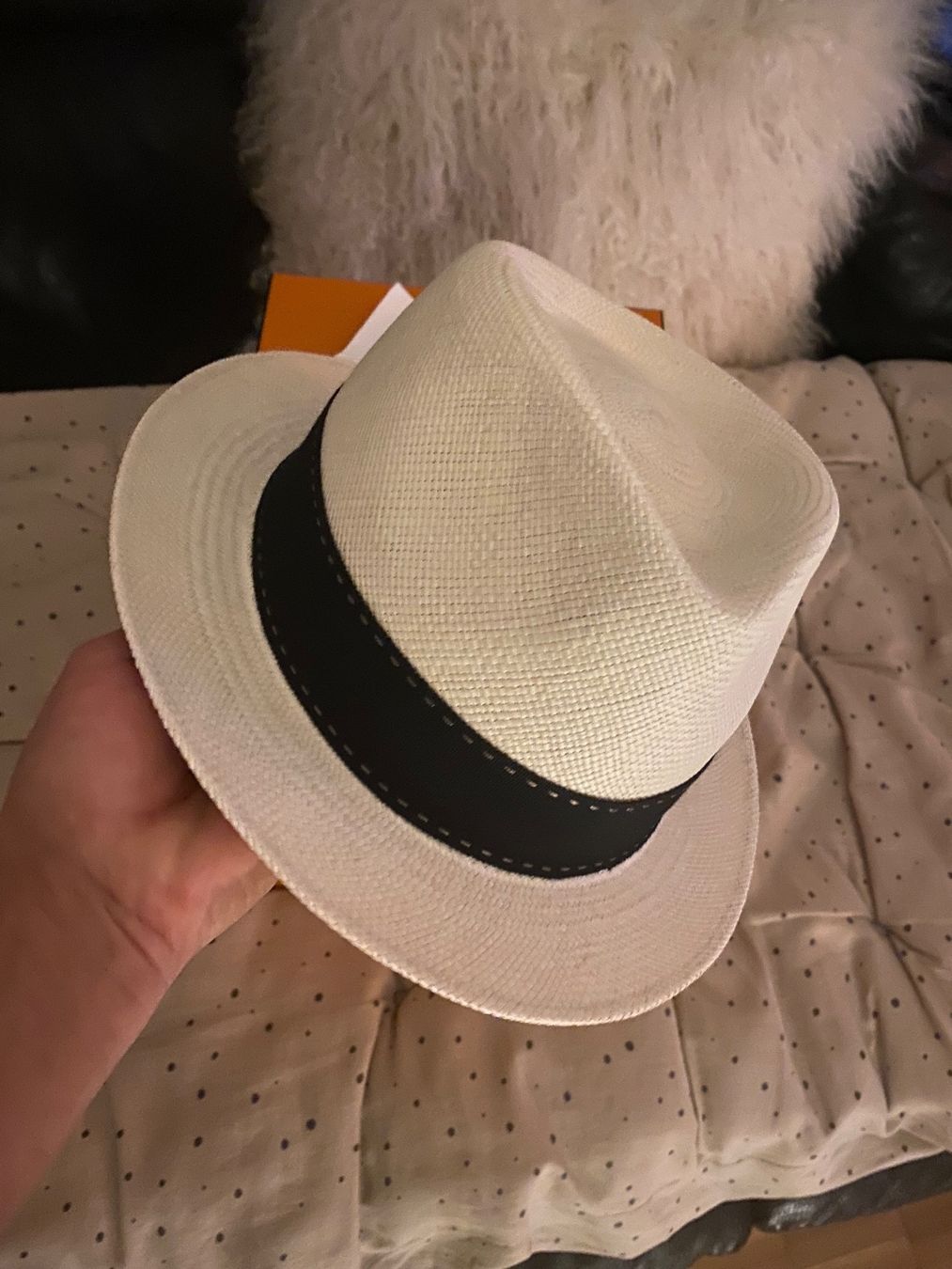 Hermès Copricapi, berretti & cappellini: Hermes Panamahut Original Gr.59 – Nuovo e nell'imballaggio originale da Zürich venduto da NNK28 1