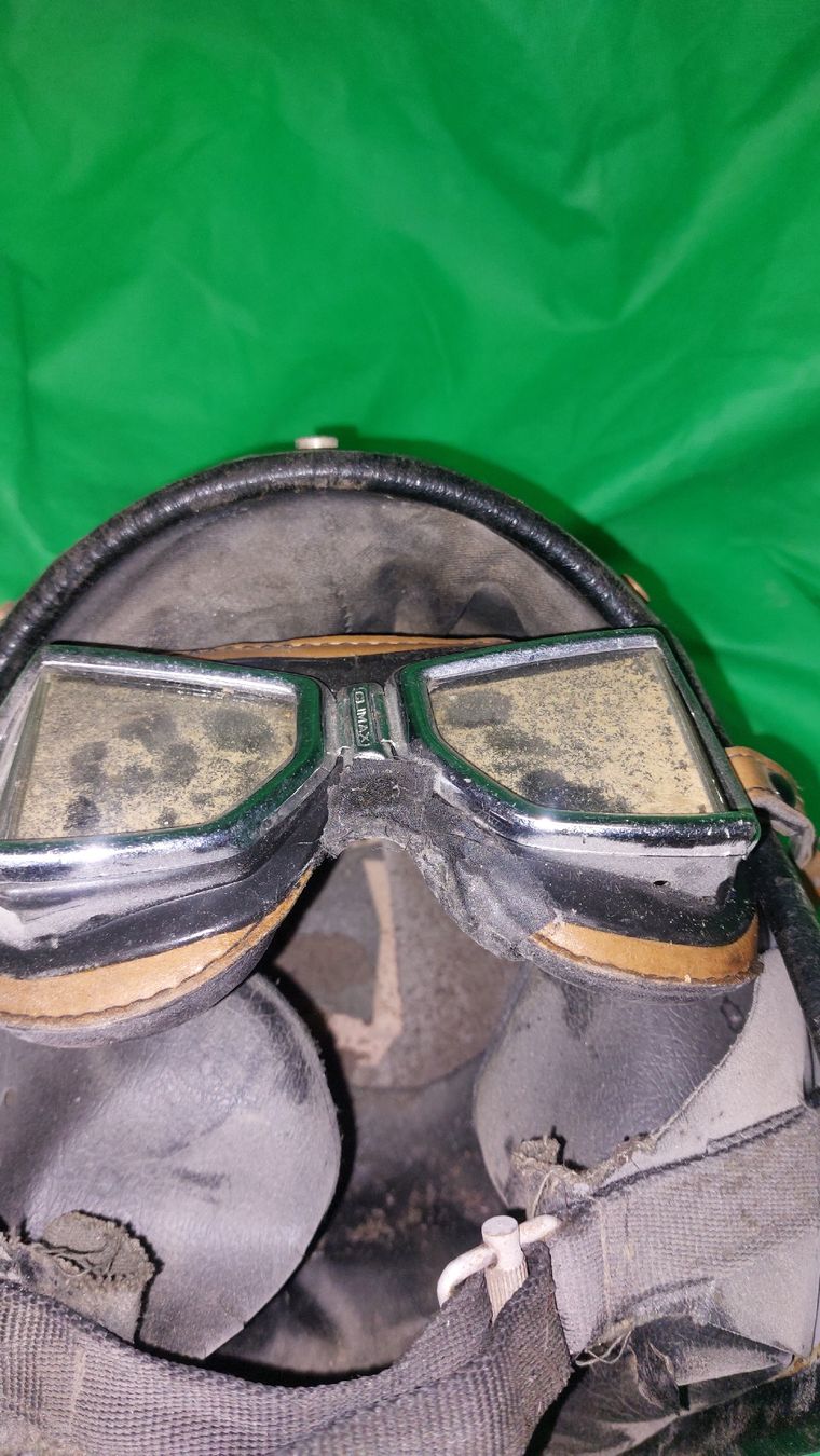 Caschi & visiere: Helm Oldtimer Vintage Rollerhelm Motorradhelm mit Brille  – Usato da Opfertshofen SH venduto da museumswert 5