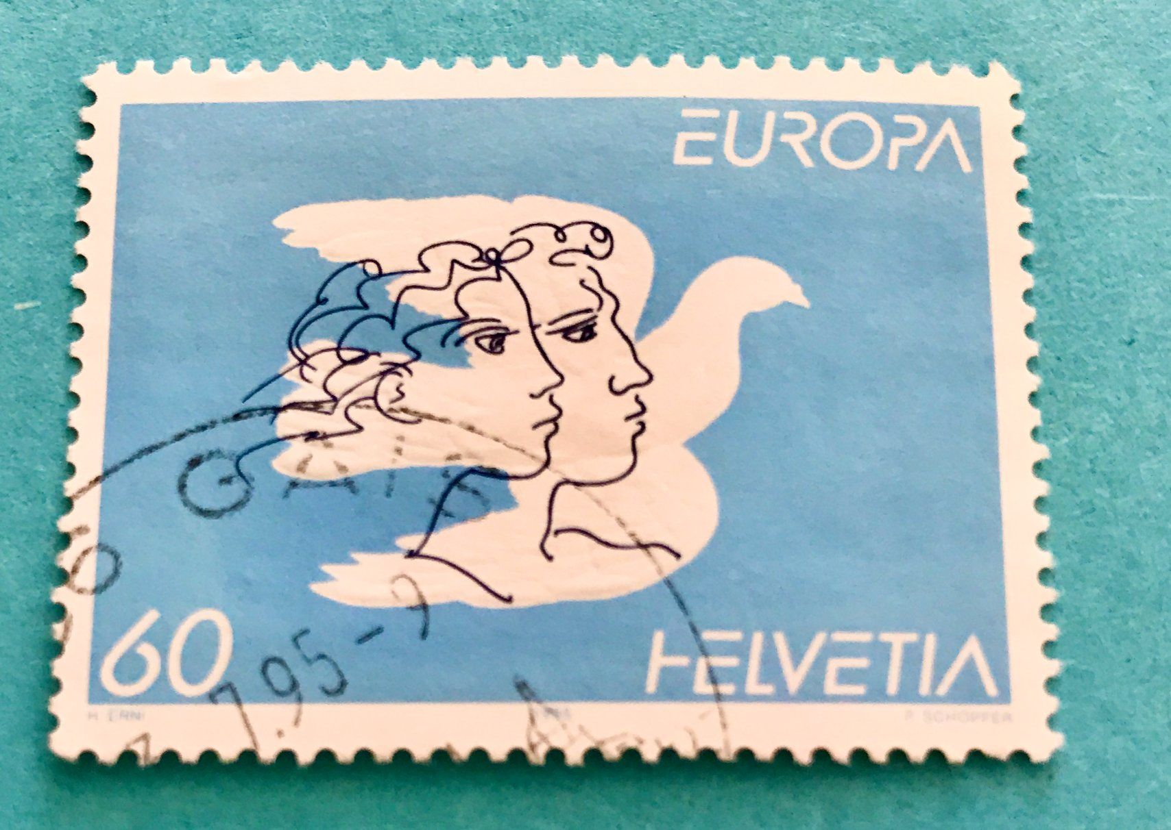Alle Briefmarken: Nr.880 Friede Europa GESTEMPELT 1995 – Gebraucht aus Aarau von Billa007
