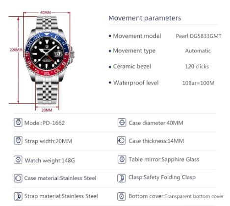 Pagani Design Orologi: GMT Master II  Automatik Uhr NEU – Nuovo e nell'imballaggio originale da Rümlang venduto da ron2000 5