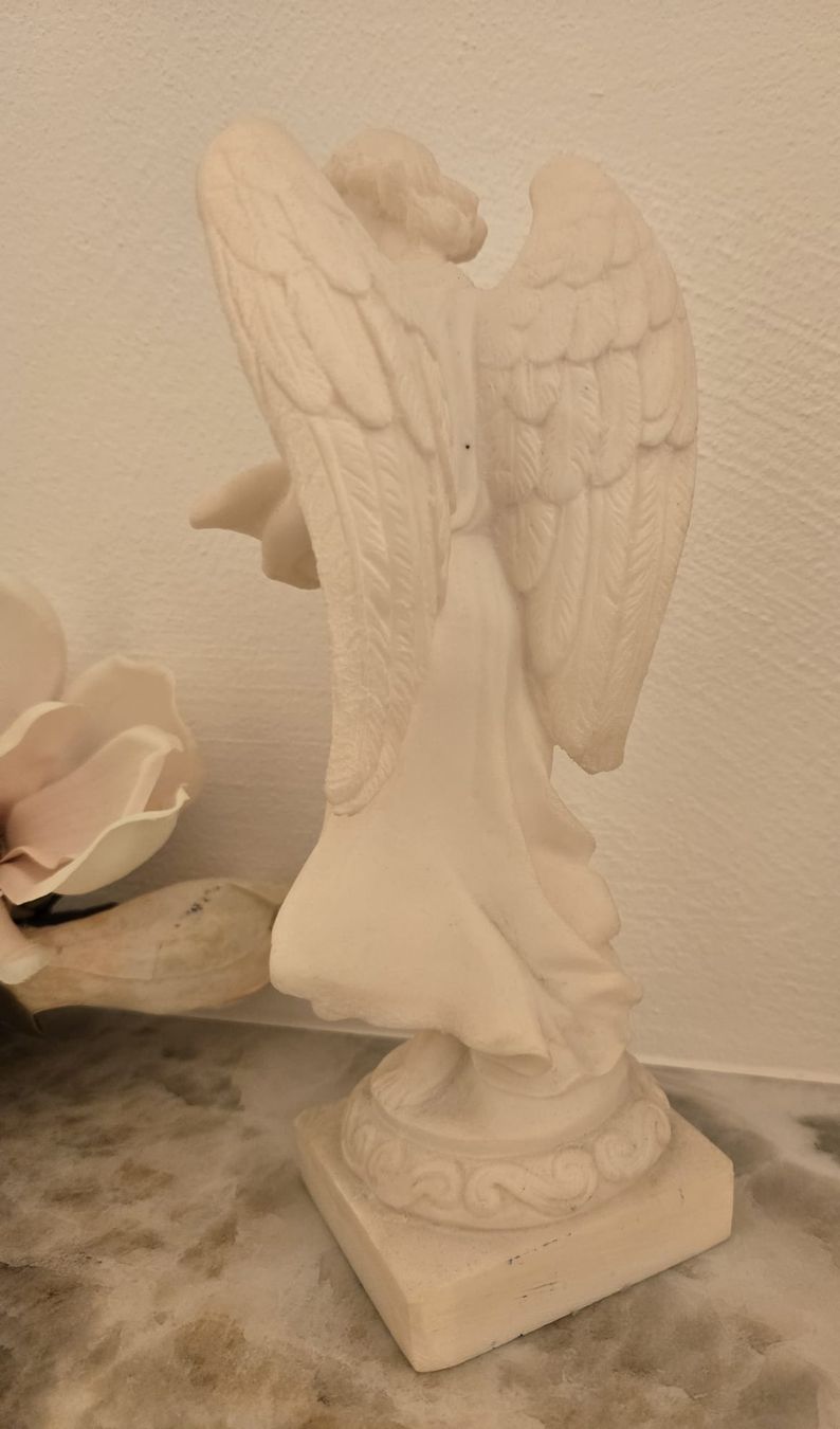 Statuette: Engel Figur Alabaster Handarbeit Vintage Deko – Usato da Rheinsulz venduto da Dred 5