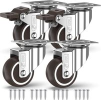 Möbelrollen Schwerlast mit 2 Bremsen- 50mm 200KG
