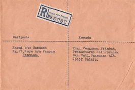 Interessanter Beleg  Letter JOHORE MALAYSIA