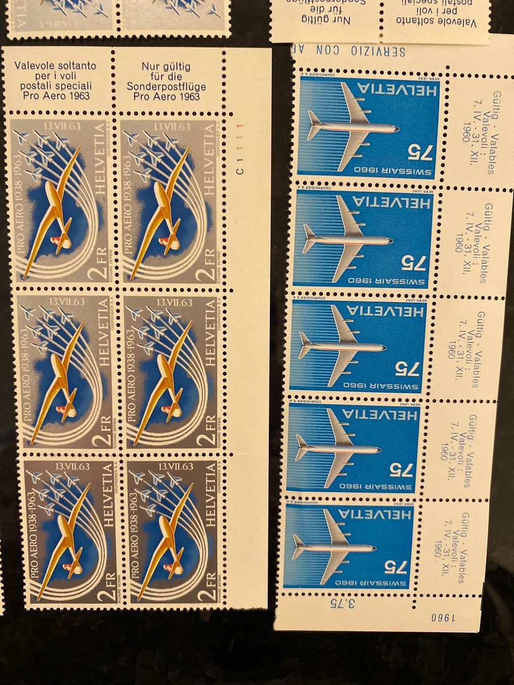 Tutti i francobolli: 53.75Fr Frankaturware Flugpost postfrisch ungestempelt Bogen – Nuovo (secondo la descrizione) da Wil SG venduto da Chefsugus 2
