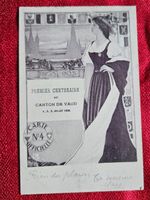 Carte postale Centenaire du Canton de Vaud  1908