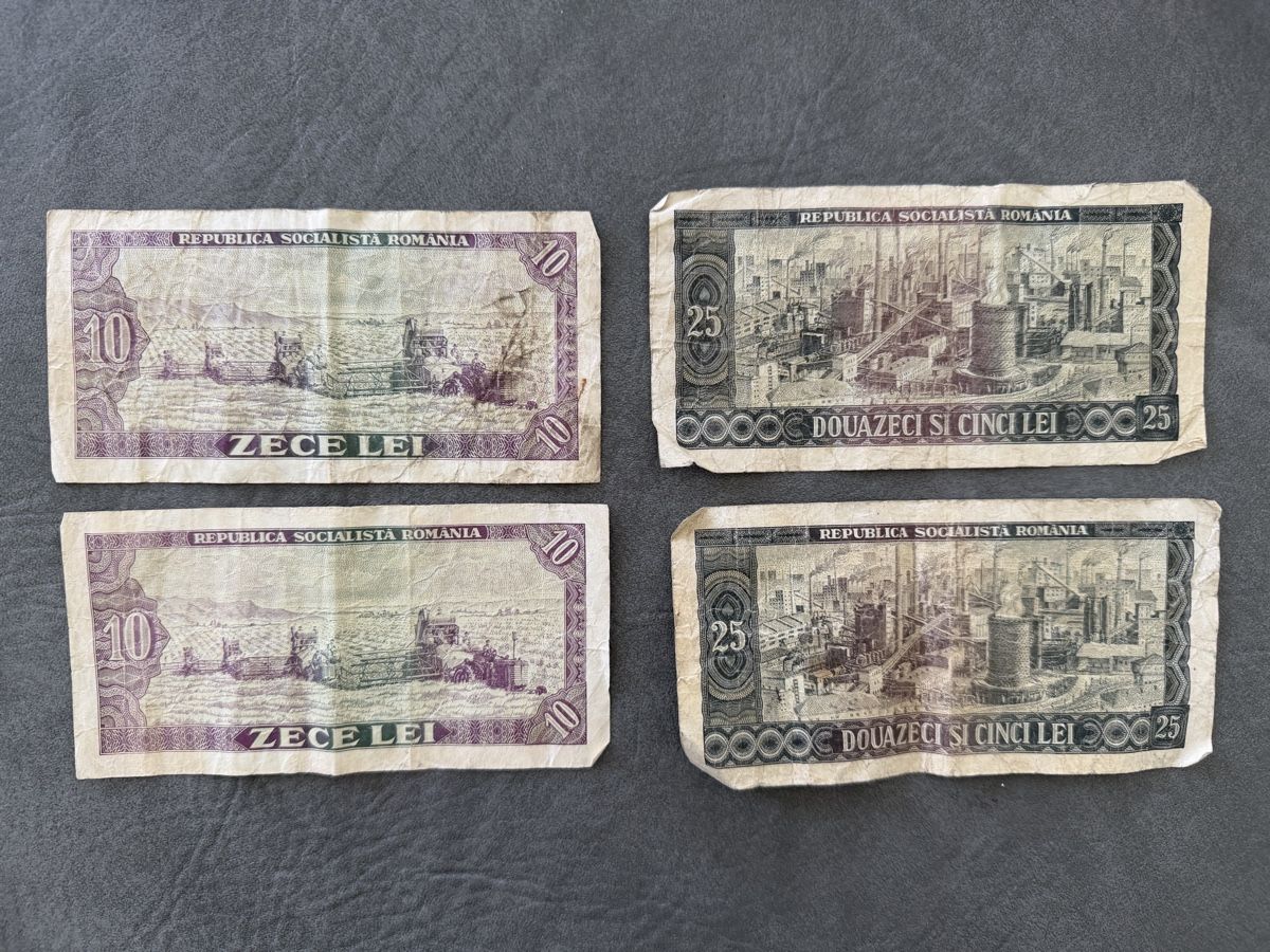 Banconote: 4 alte rumänische Noten 1966 – Usato da Seengen venduto da Gegu2 1