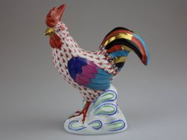 Herend Hahn Figur Porzellan handbemalt 14 cm