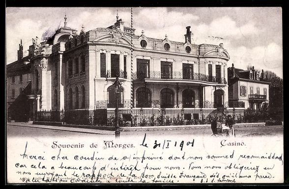 Cartoline postali: AK Morges, Casino – Usato da Berlin venduto da bartko-reher