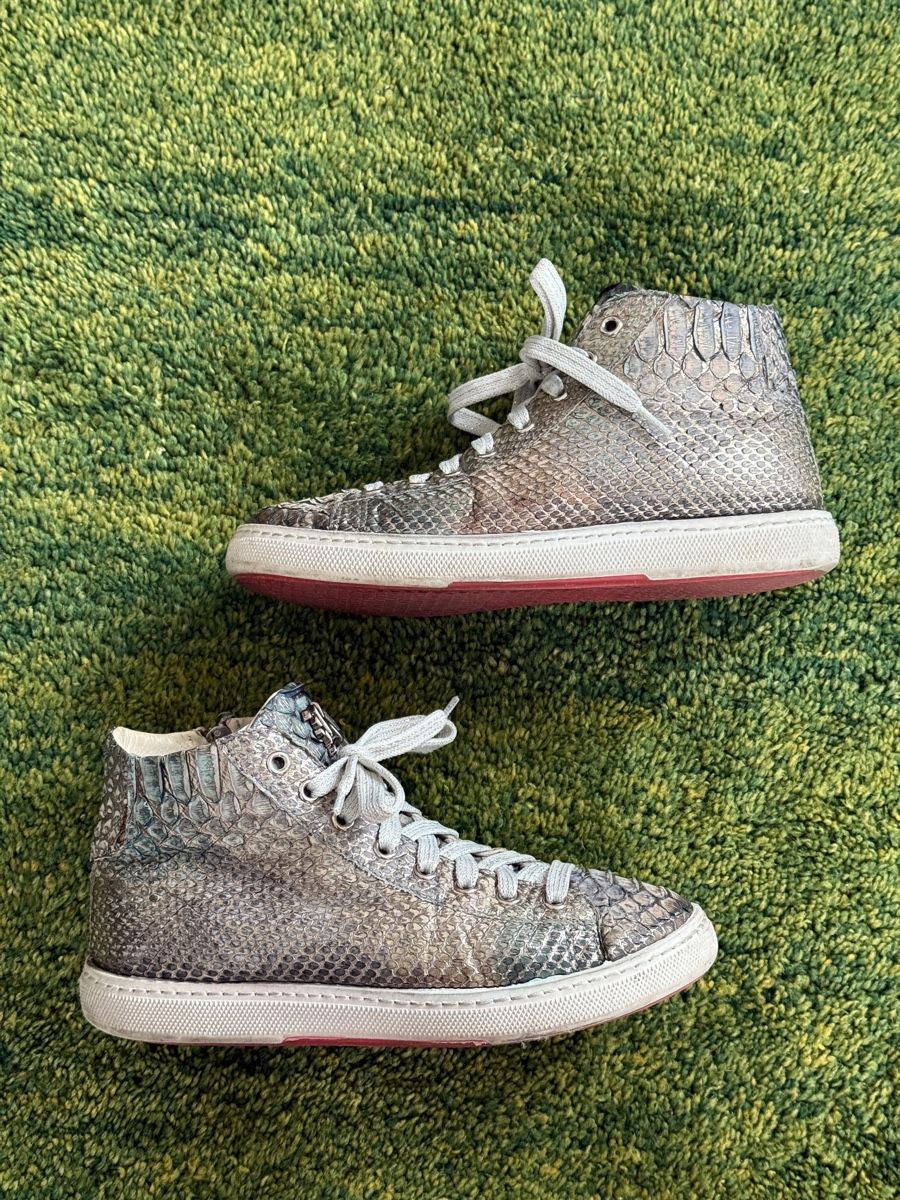 Herrenschuhe: KARDINALE high top Sneakers 36-37 Silver Python Skin NP490Fr – Gebraucht aus Zürich von Allwelcome 2