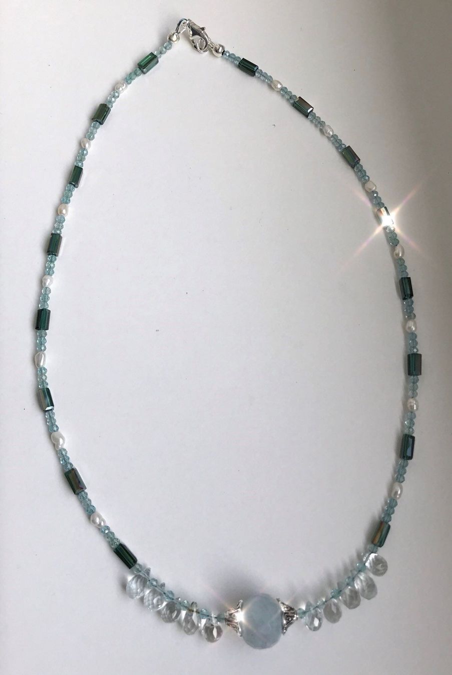 Ketten: Aquamarin, Blautopaz, Swarovski Unikat – Neu (gemäss Beschreibung) aus Basel von Chili007 8