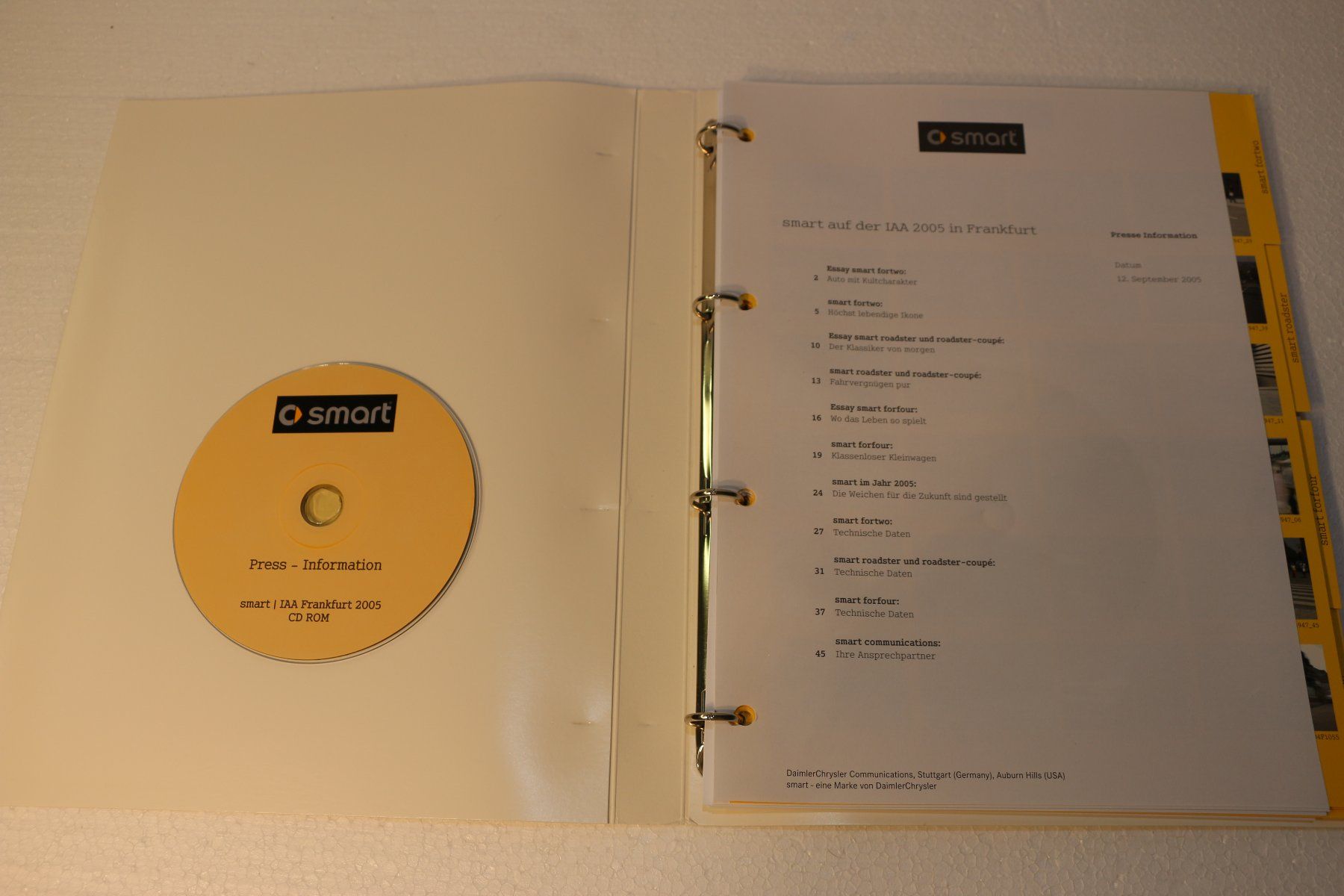Documenti: Pressemappe Smart 2005 – Nuovo e nell'imballaggio originale da Corminboeuf venduto da corbay 1