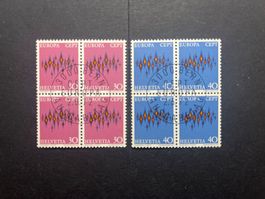 1972 Nr. 509+510 im 4er Block mit ET-Stempel