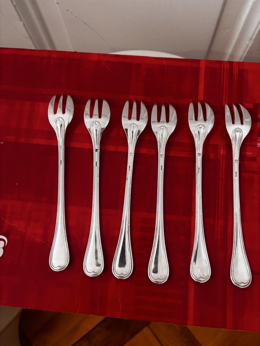 Christofle Forchette: Six fourchettes à désert Christofle  – Usato da Genève venduto da ati_tj8f 3