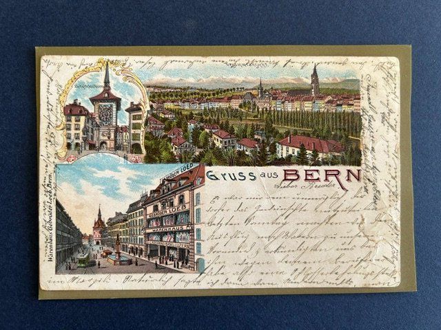 Cartoline postali: Loeb Bern 1900, antike Ansichtskarte, gelaufen – Usato da Bern venduto da oregonzwei 1