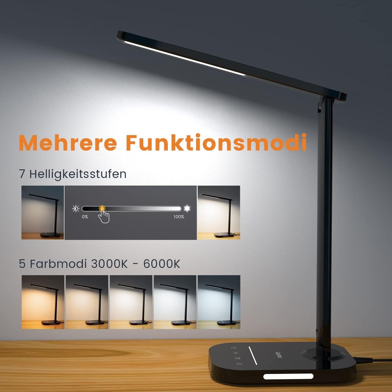 Lampade: Schreibtischlampe-LASTAR Dimmbare 12W LED – Nuovo e nell'imballaggio originale da Nuglar venduto da SaleRitter 1
