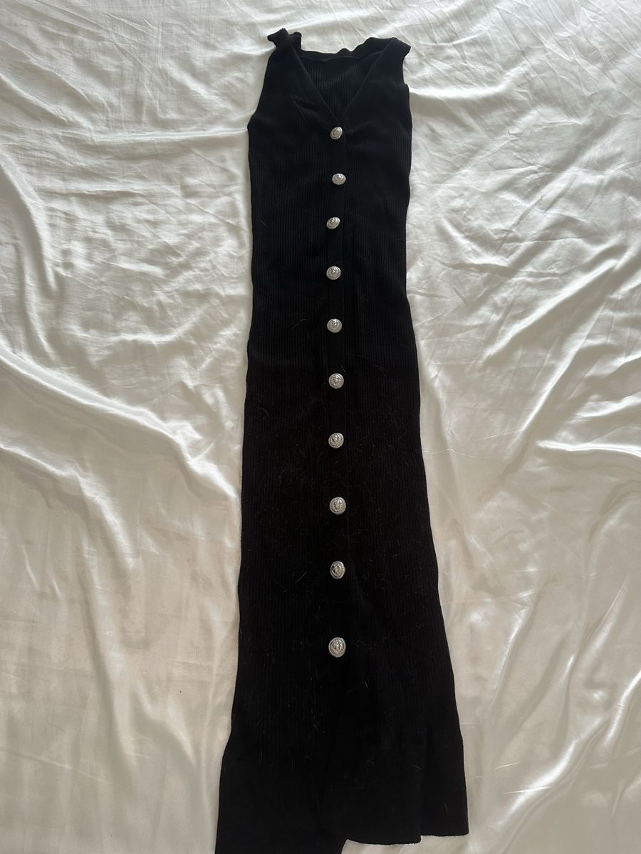 Vestiti: Elegantes schwarzes Kleid mit Knöpfen – Nuovo (secondo la descrizione) da Kirchlindach venduto da laraaa.elinaaa
