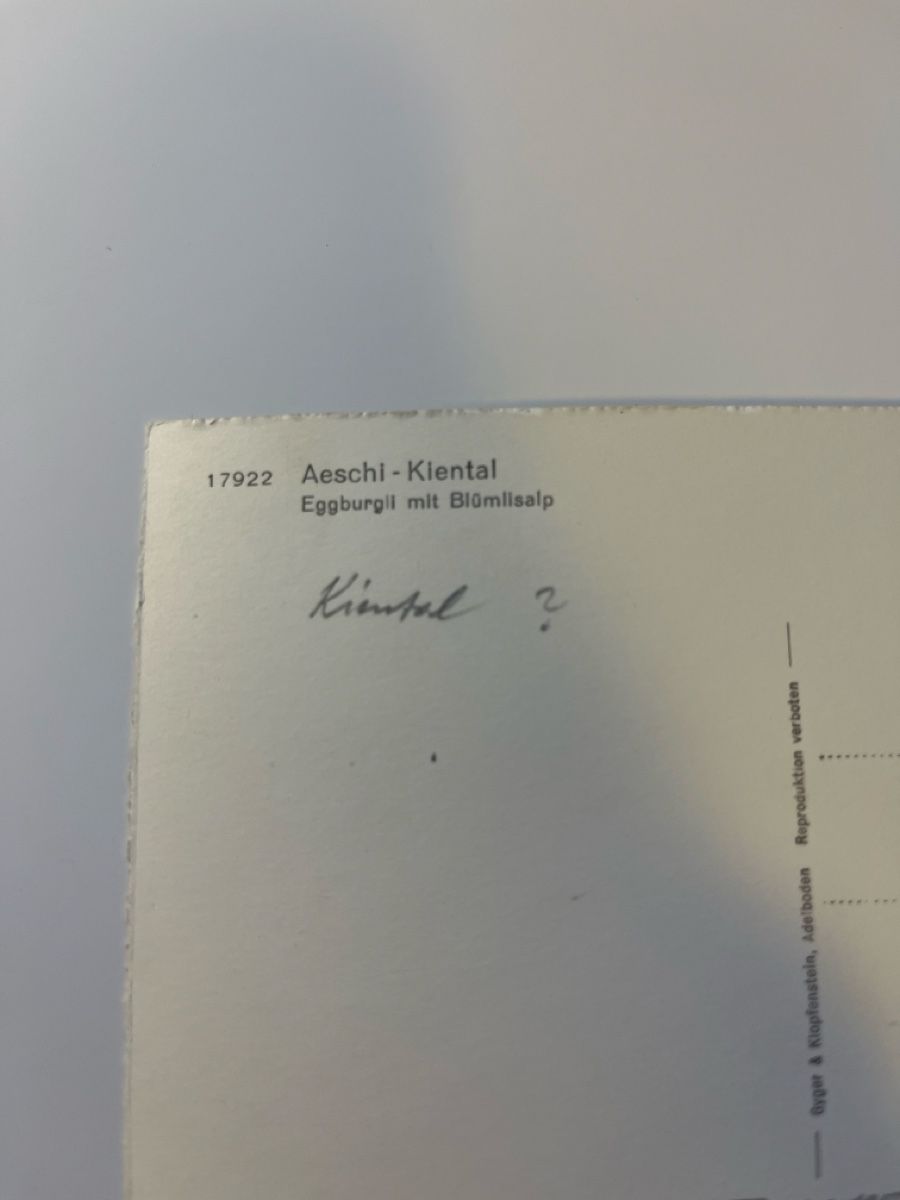 Cartoline postali: kiental – Usato da scharnachtal venduto da Riso500 1