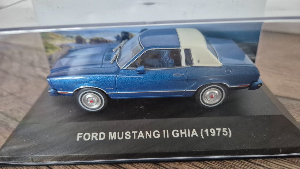 Ford Mustang II Ghia 1975 Blu Scala 1:43 IXO/Altaya - Edizione Limitata, Scatola Sigillata