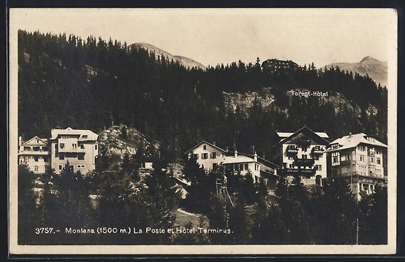 Ansichtskarten: Montana, La Poste et Hotel Terminus, ave – Gebraucht aus Berlin von bartko-reher