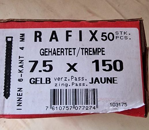 Rafix Schrauben 7,5×150 | Kaufen auf Ricardo