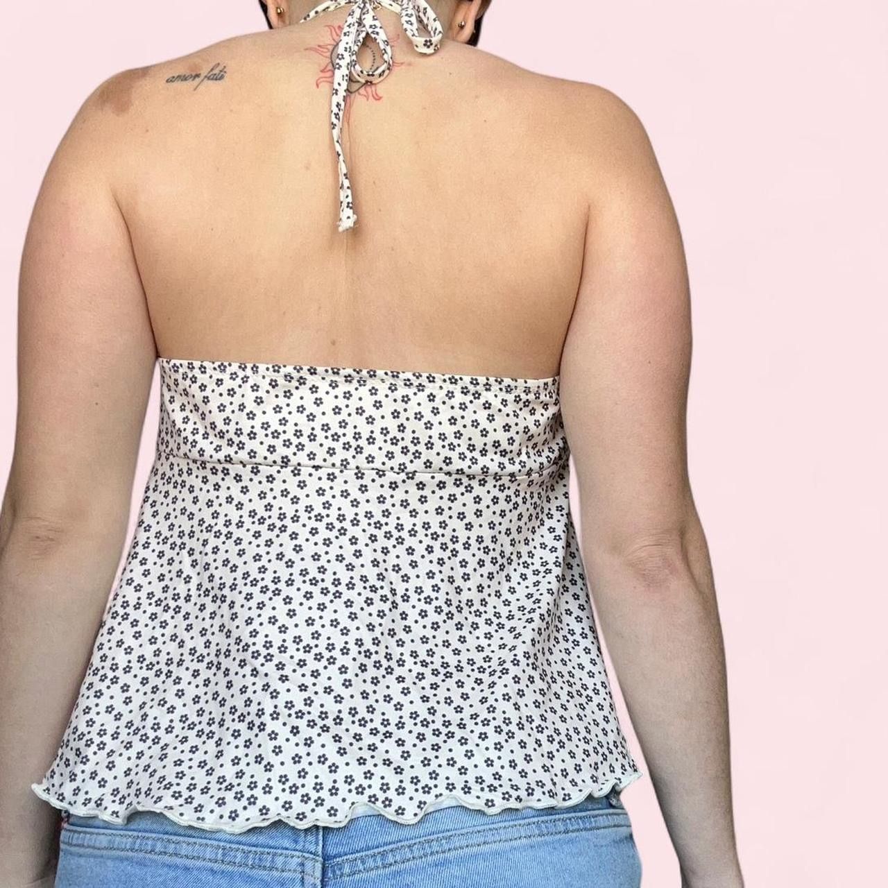 Tops: Halterneck Top weiss mit Blumenmuster – Neu (gemäss Beschreibung) aus Steffisburg von rom_hc9q 1