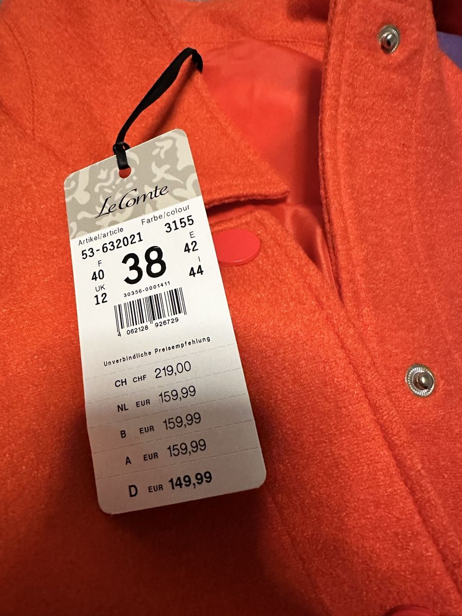 Jacken: NEU! LeComte Jacke Knallorange Gr. 38/M – Neu und originalverpackt aus Schaffhausen von rot_yyy7 2