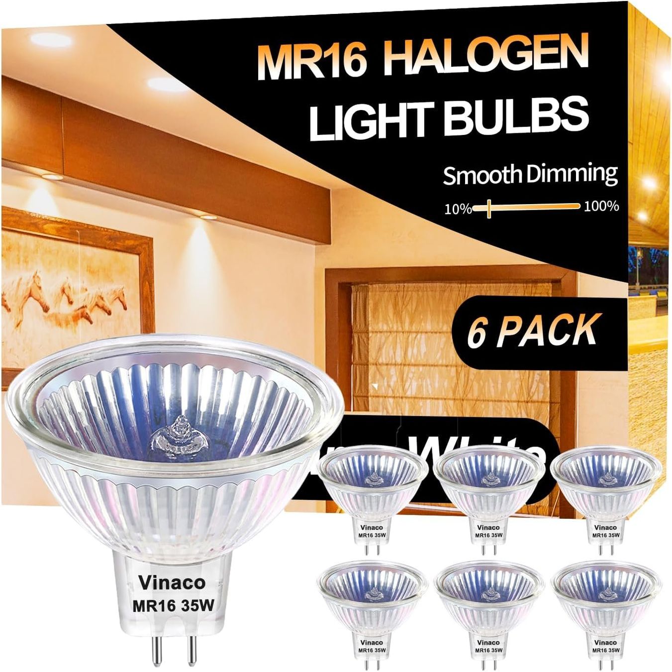 Lampade: 6 Stück MR16 Halogen Leuchtmittel mit Klarglasabdeckung – Nuovo (secondo la descrizione) da Thun venduto da coverall