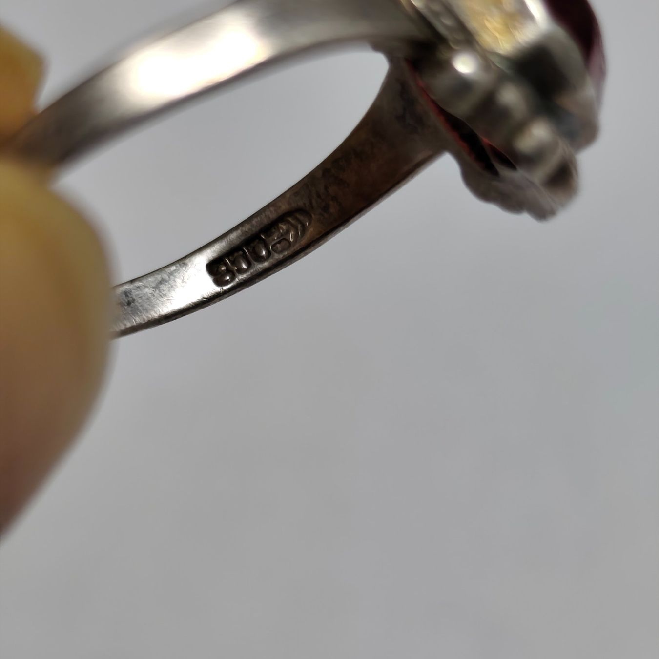 Bagues: Vintage Silberring 800 mit rotem glass #B2 – D'occasion à Châtelaine par Tropic.Watch2 3
