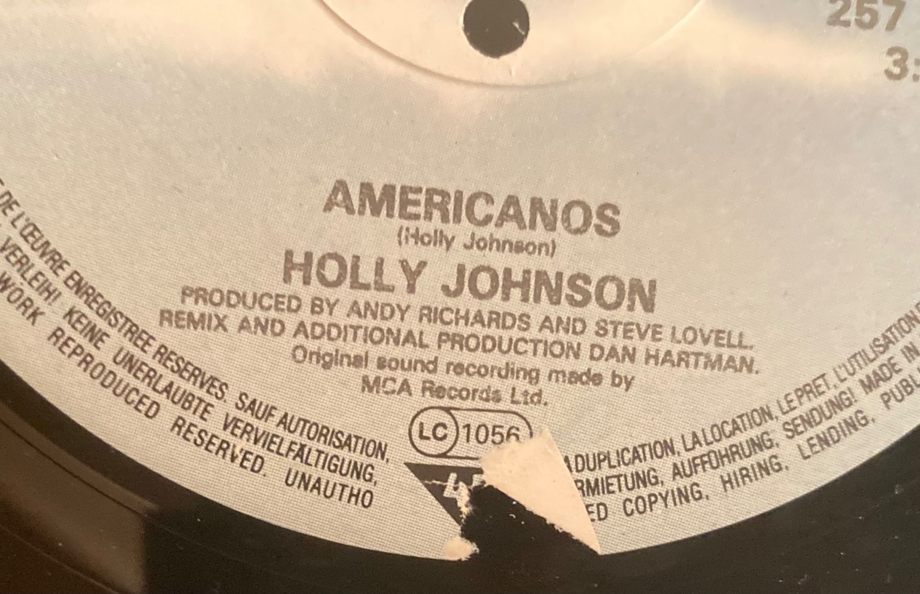 Schallplatten: HOLLY JOHNSON - AMERICANOS – Gebraucht aus Poliez-Pittet von Newtown-Records 3