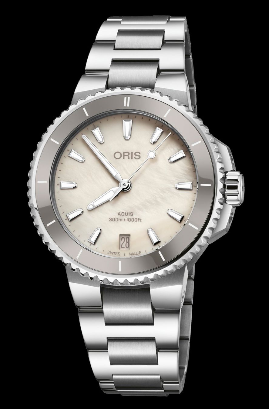 Oris Orologi: Oris Aquis beige 36,5 mm mit 2 Bänder – Usato da Oensingen venduto da Nusadua 1