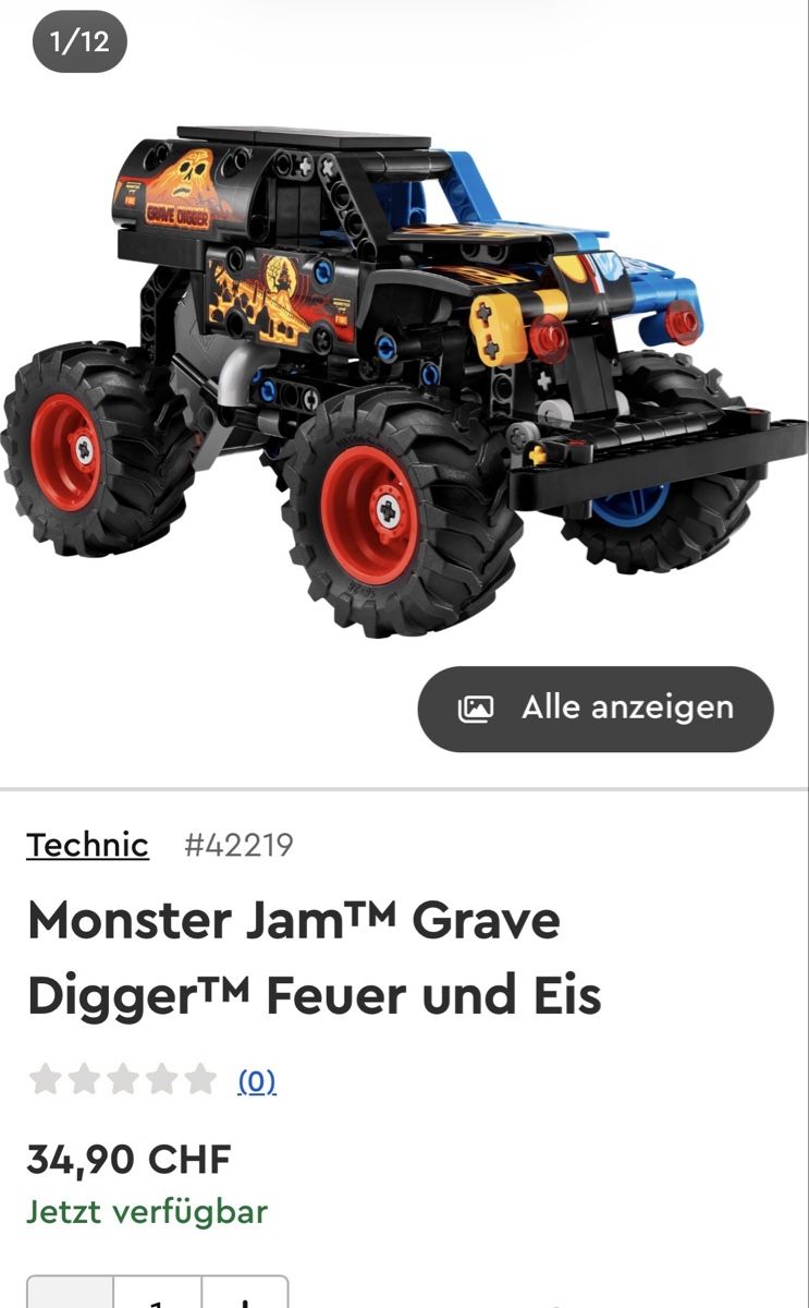Lego Spielzeuge: Monster JamTM Grave Digger™M Feuer und – Gebraucht aus Stäfa von Exclusive0 5