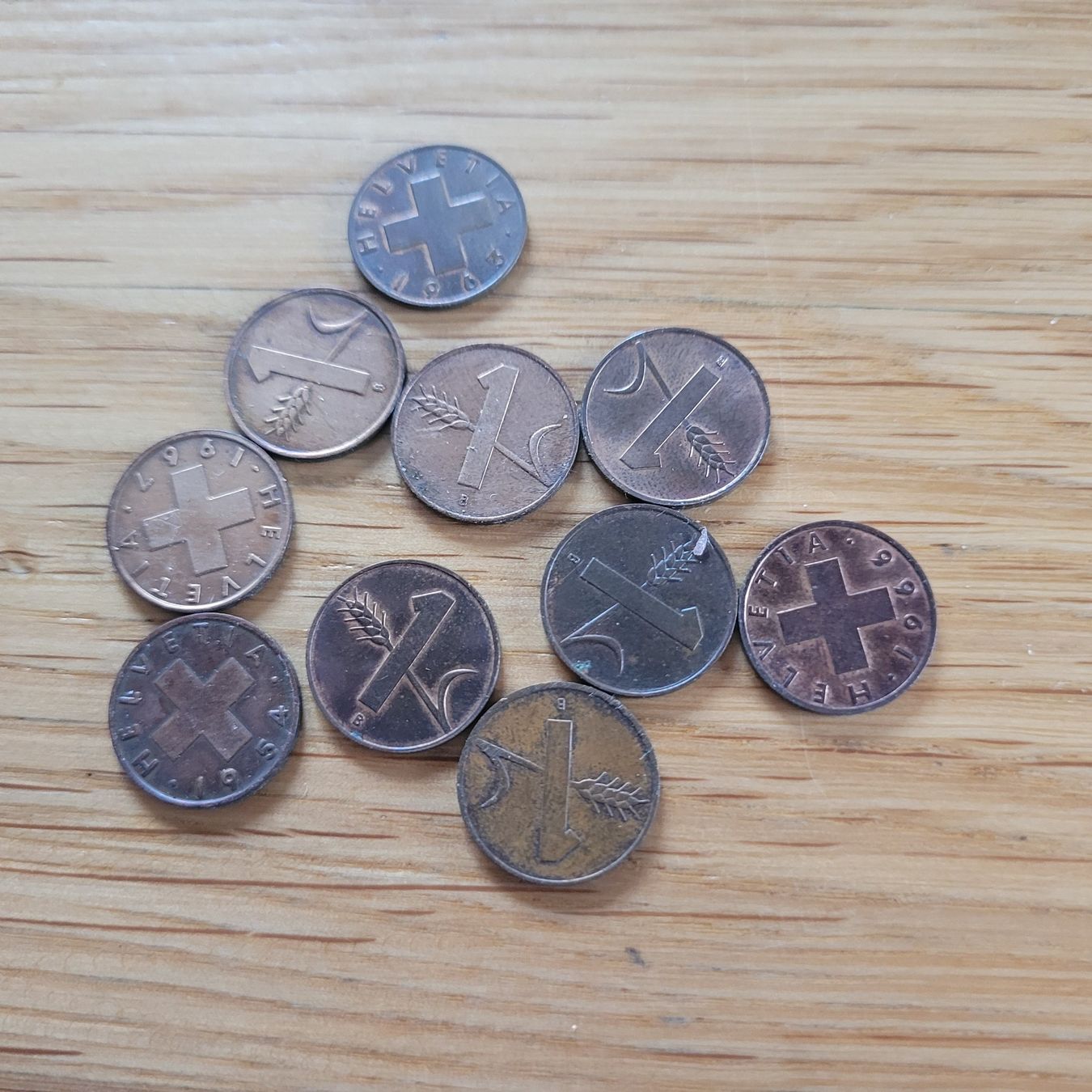 Alle Münzen: Lot De Pièces 1 Centime CH – Gebraucht aus Biel/Bienne von Destockweb 3