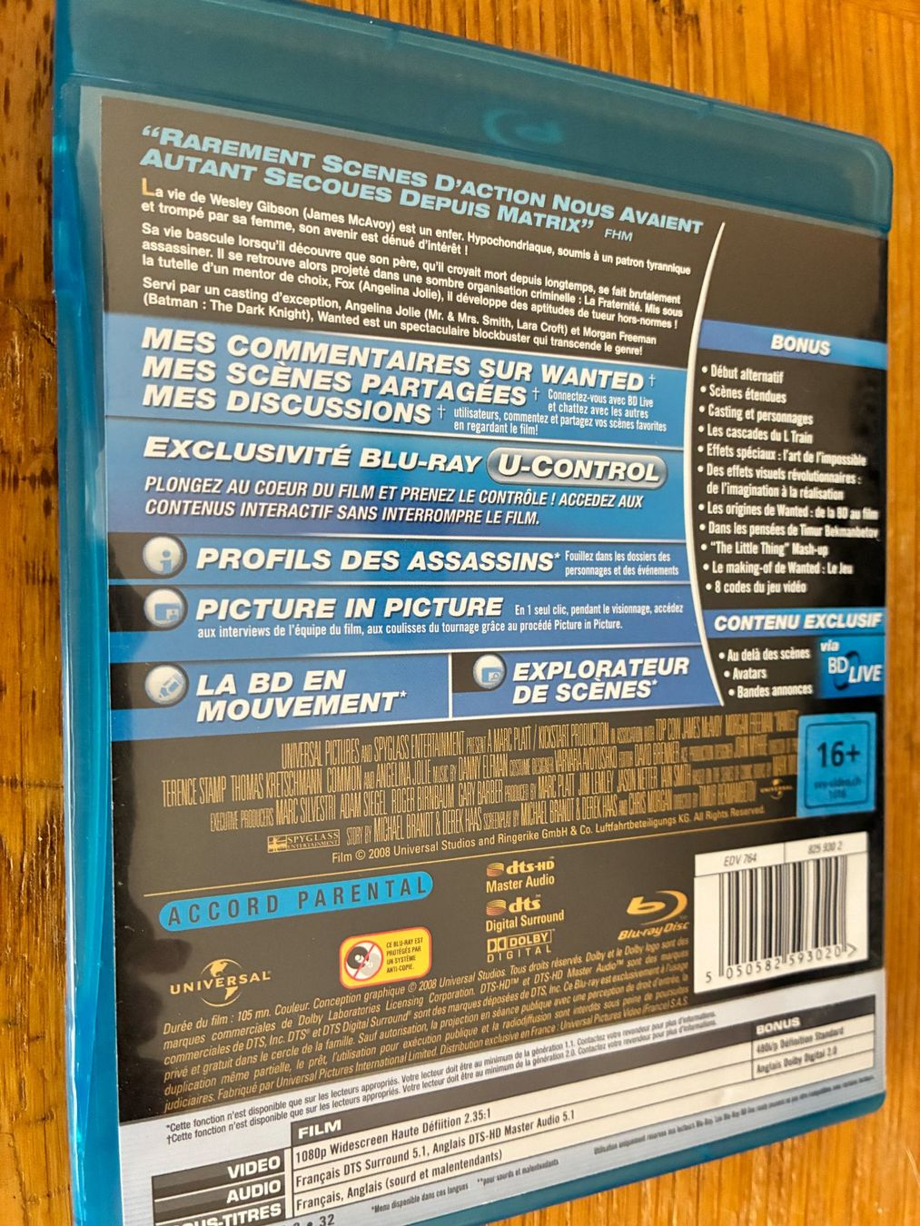 Tutti i DVDs: Wanted (2008, Blu-ray) – Usato da Vevey venduto da zecollector 1