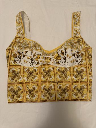 Dolce & Gabbana top  stampa maiolica