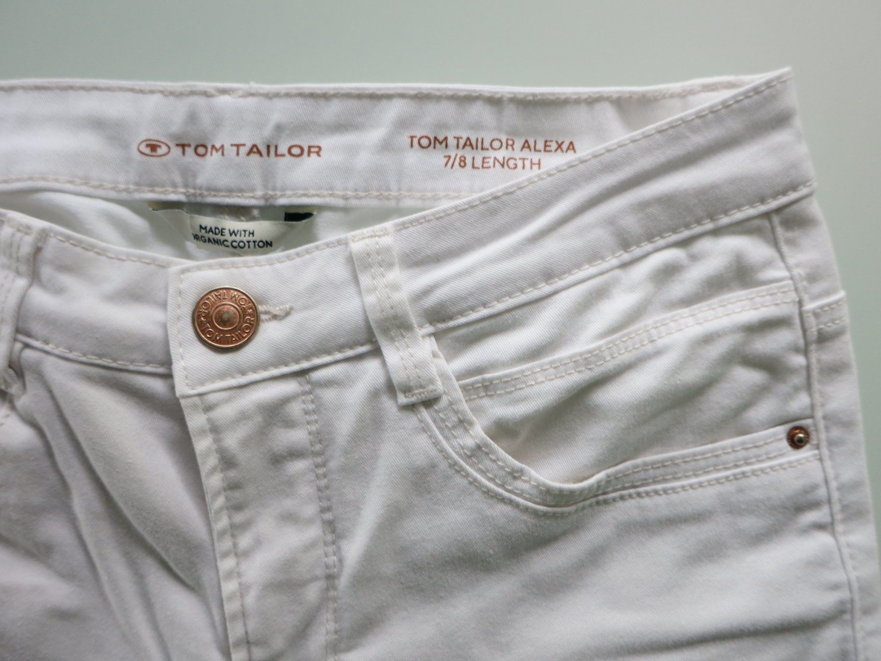 Tom Tailor Pantaloni: Tom Tailor 7/8 Sommerhose Alexa weiss – Usato da Wisen SO venduto da Ihunter