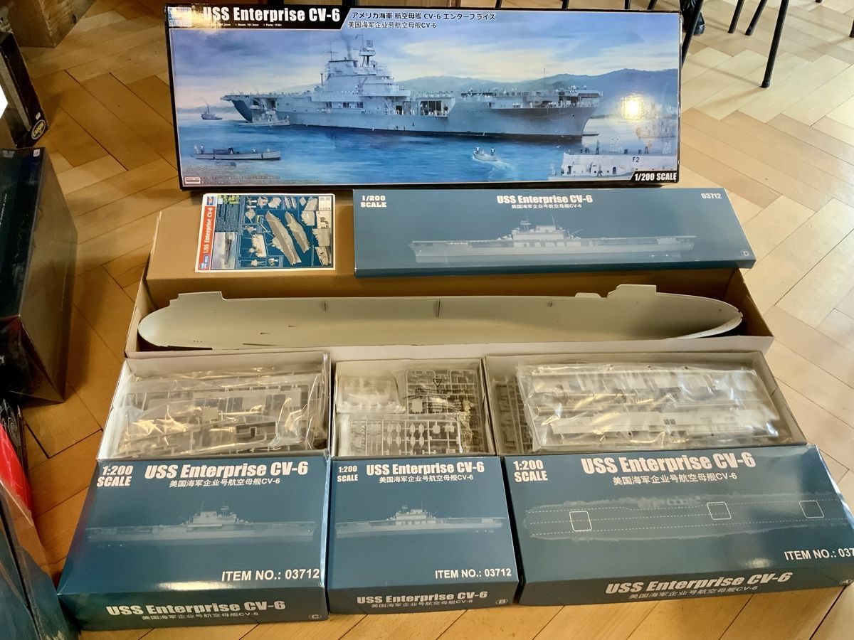 Kit di modellismo & Modellini statici: USS ENTERPRISE CV-6 MASSSTAB 1/200  – Nuovo e nell'imballaggio originale da Erlenbach i. S. venduto da MB-Next-Level 5