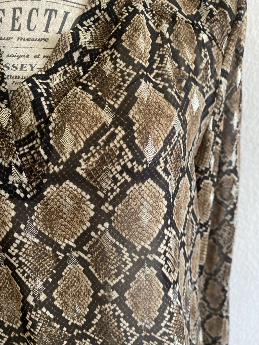 Morgan Camicette: Chemise Morgan, imprimé serpent, taille 38 – Nuovo e nell'imballaggio originale da Geneve venduto da pat_p76n 1