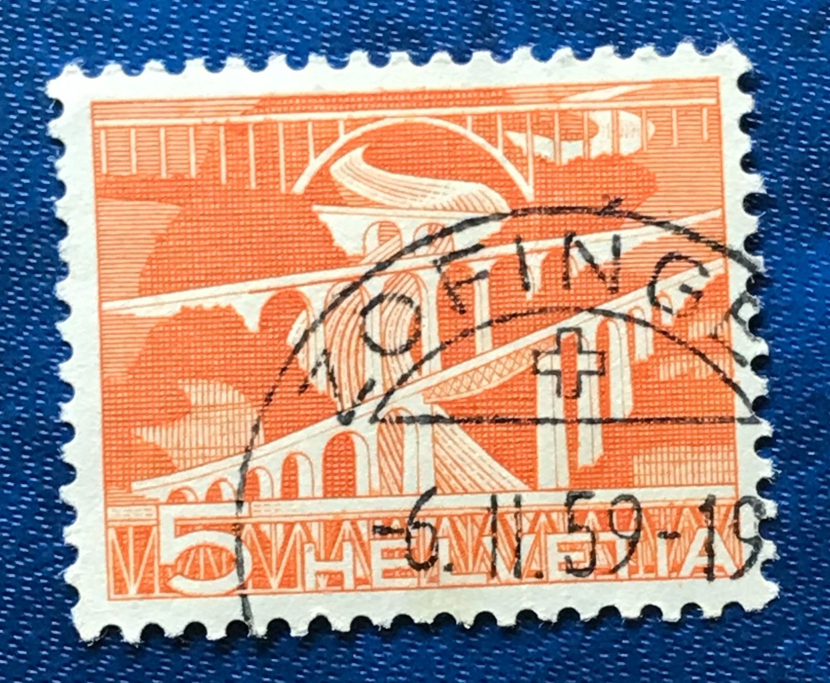 Tutti i francobolli: Nr.298 mit Stempel Strassenbrücken  1949    – Usato da Aarau venduto da Billa007