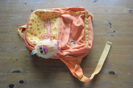 Oranger Kinderrucksack (Krippe, KiGa, etc. mit einem Monster