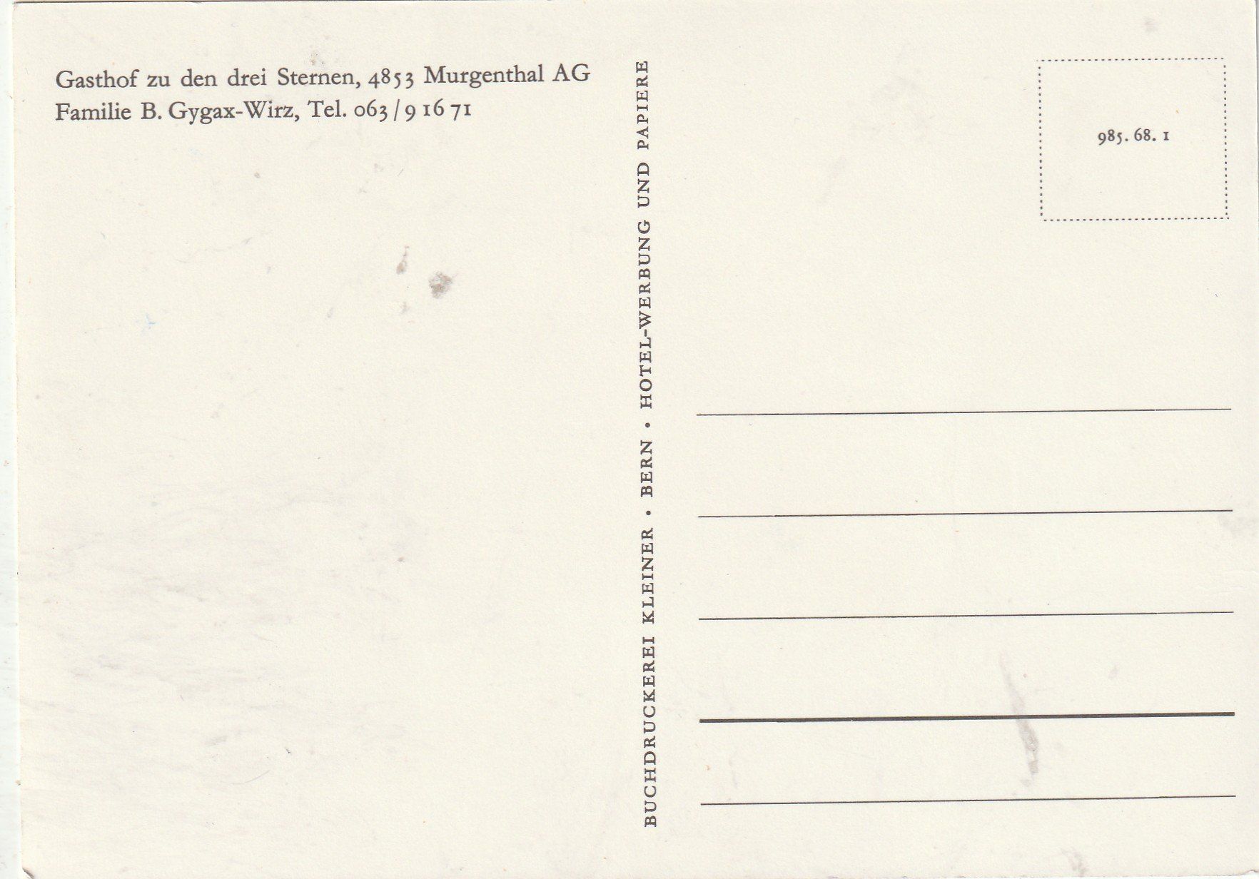Cartoline postali: Gasthaus Murgenthal – Usato da Lumbrein venduto da made02 1