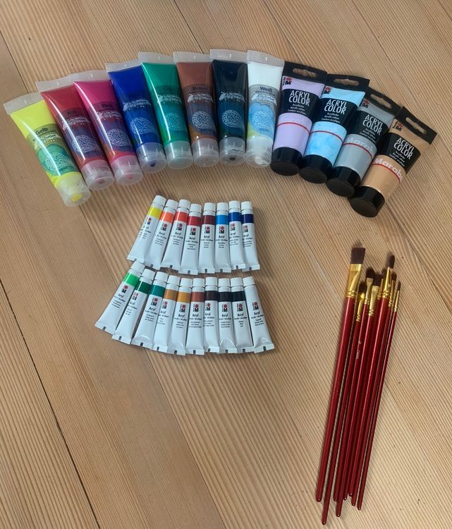 Acryl-Farben-Malset (Gebraucht) in Biel/Bienne für CHF 50 – mit ...