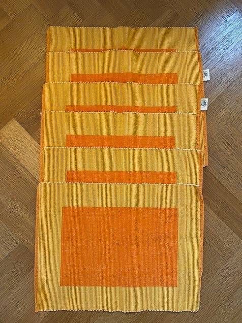 Untersetzer: 6 Tischsets Orange Baumwolle – Gebraucht aus Zürich von JumaRiku
