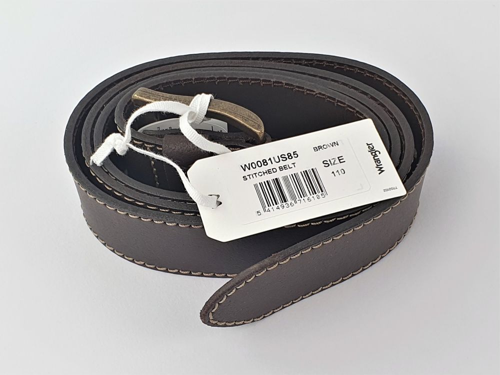 Wrangler Wendbarer Ledergürtel Herren - Braun/Schwarz Cut-For-Fit