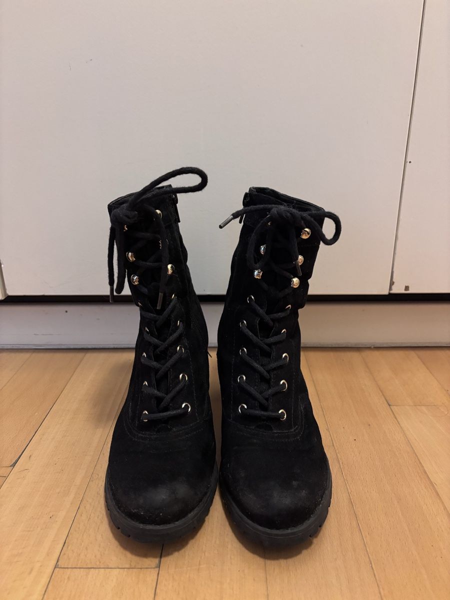 Damenschuhe: Schwarze Herbststiefel mit Absatz, Gr. 38 – Gebraucht aus Luzern von Pflanzen-Mama 1