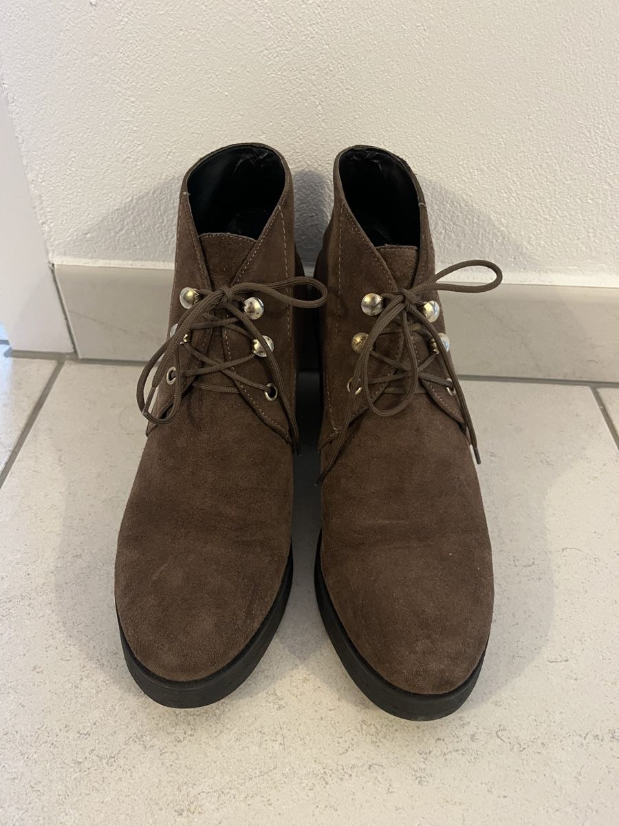 Damenschuhe: Lederstiefeletten Gr. 40 braun Plateau – Gebraucht aus Chur von Mity88