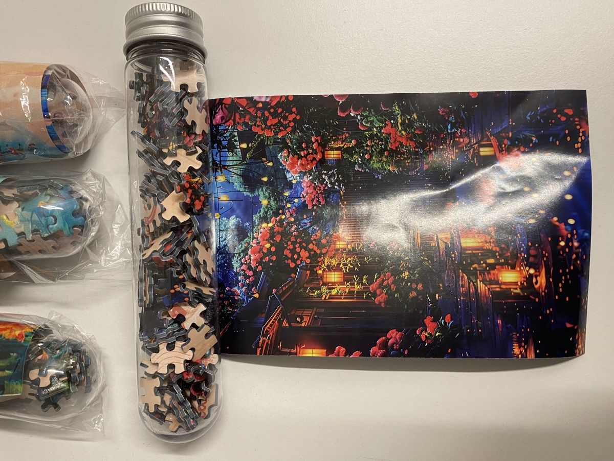 Puzzles: 4 Mini Puzzle im Glas / Vollständig – Gebraucht aus Sargans von sel85 1