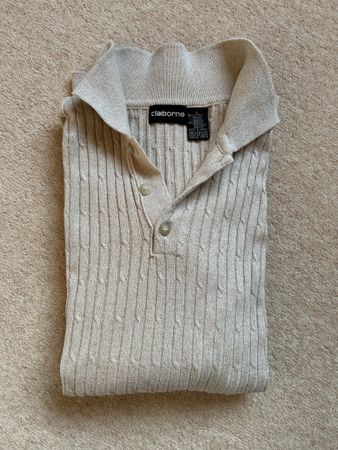 Zopf-Pullover Hellbeige Grösse L