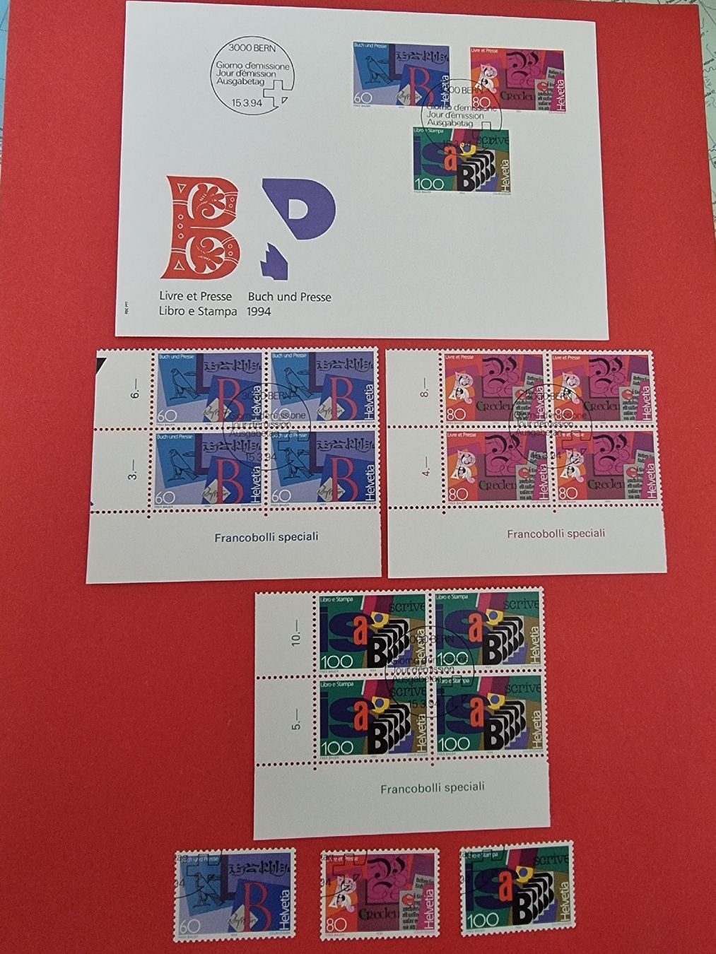 Tutti i francobolli: Sondermarken Buch und Presse 1994 – Nuovo (secondo la descrizione) da Obergösgen venduto da hachma