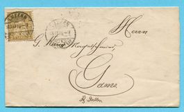 Faltbrief von Luzern nach Gams 1876